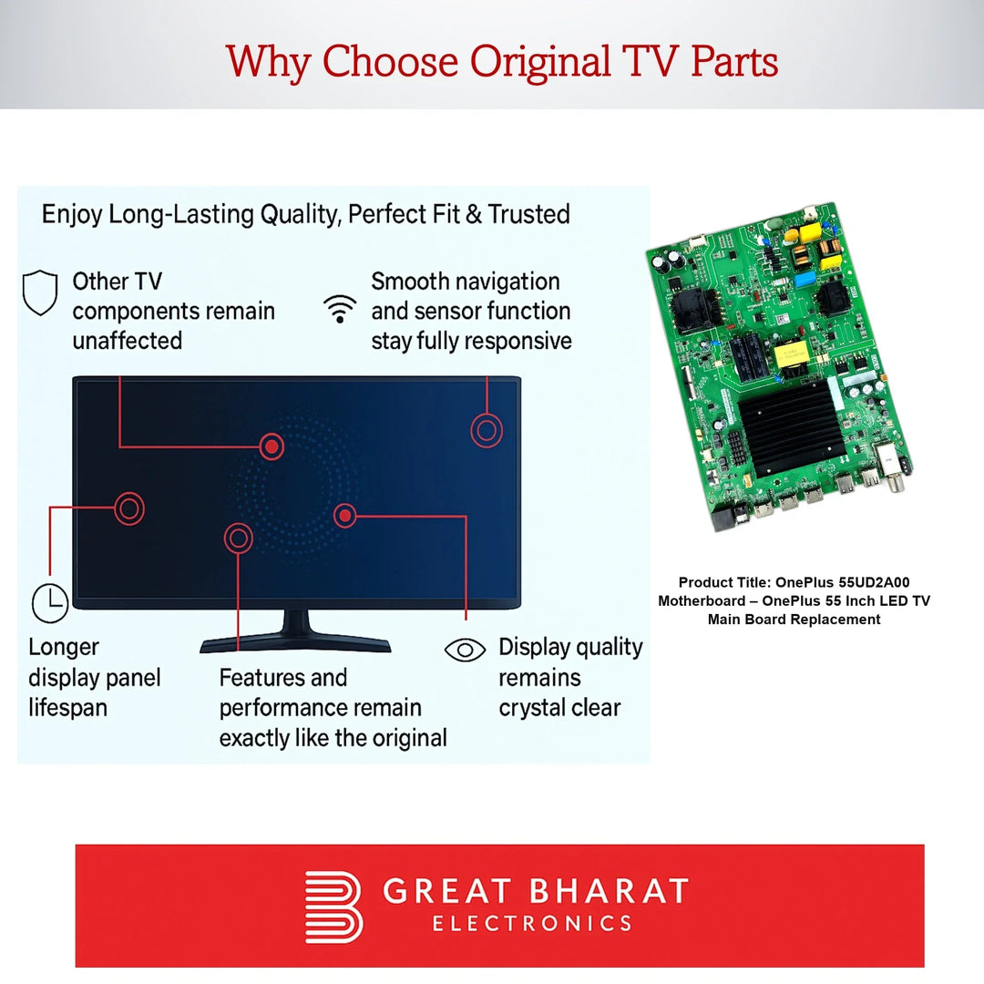 OnePlus 55UD2A00 Motherboard – OnePlus 55 Inch LED TV Main Board Replacement - Great Bharat Electronics