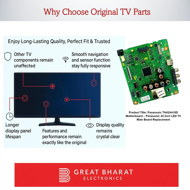 Panasonic TH42A410D Motherboard – Panasonic 42 Inch LED TV Main Board Replacement - Great Bharat Electronics
