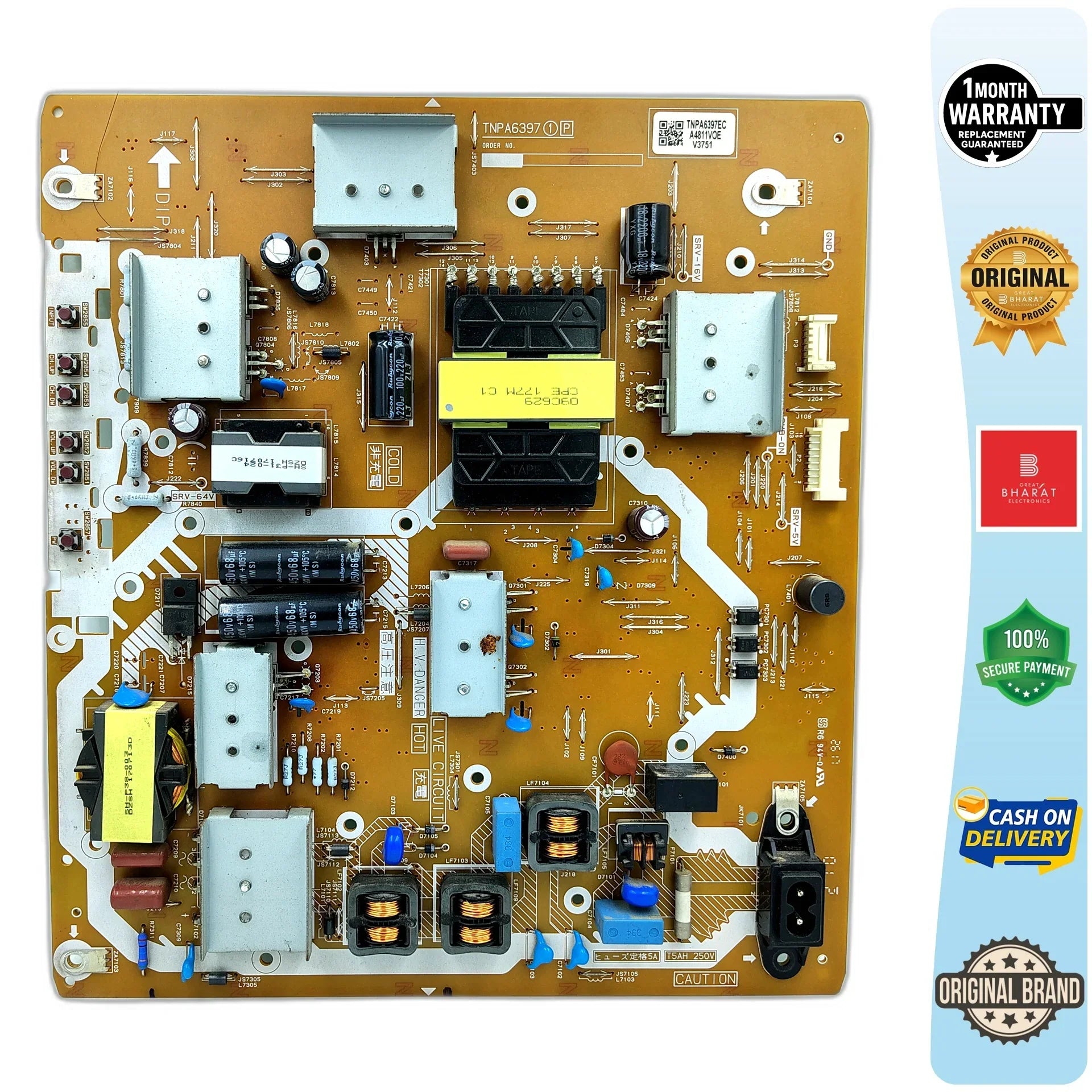Panasonic TH43EX600D Power Supply Board – Panasonic 43 Inch LED TV SMPS Replacement - Great Bharat Electronics