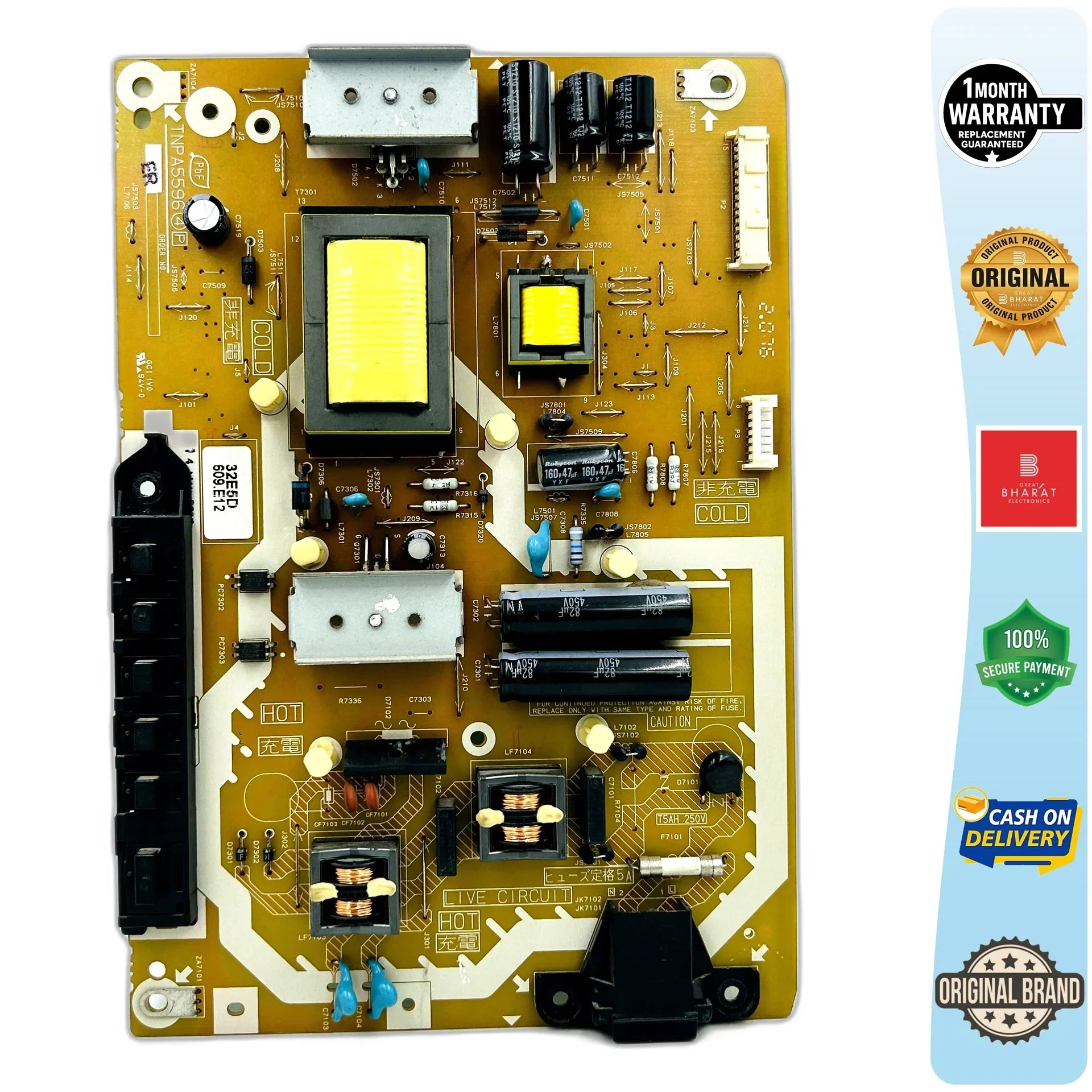 Panasonic THL32E5D Power Supply Board – Panasonic 32 Inch LED TV SMPS Replacement - Great Bharat Electronics