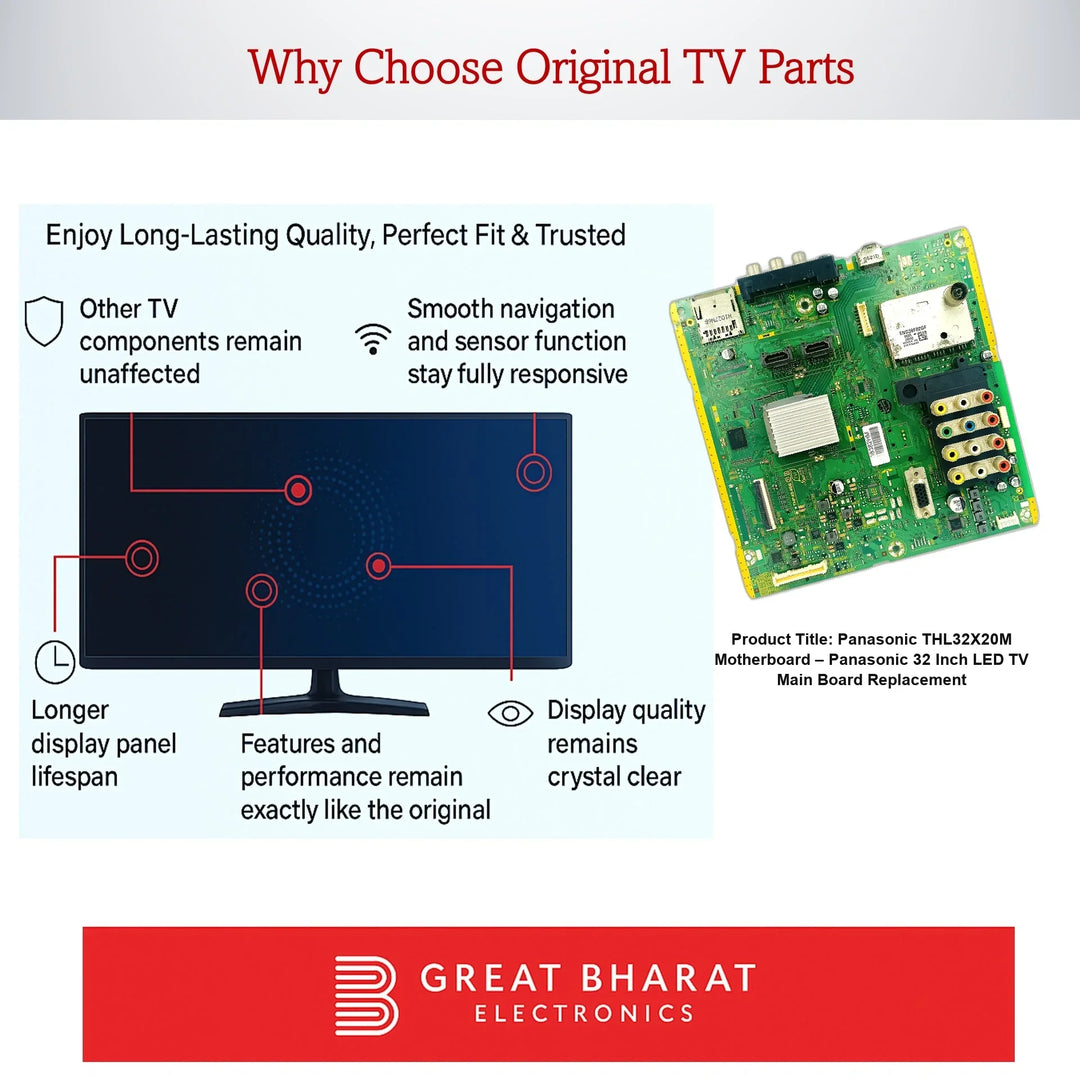 Panasonic THL32X20M Motherboard – Panasonic 32 Inch LED TV Main Board Replacement - Great Bharat Electronics