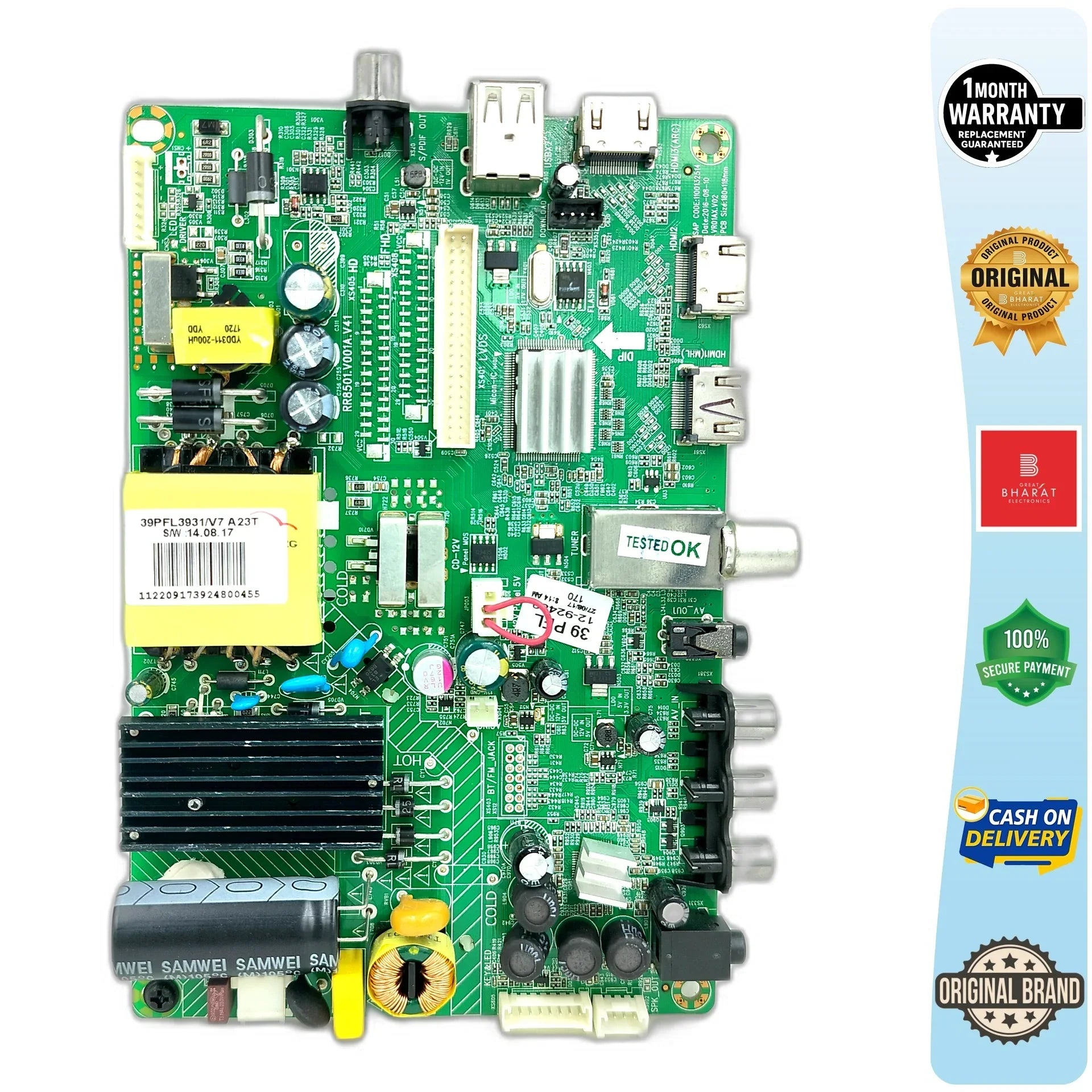 Philips Philips 3923 Motherboard – Philips 39 Inch LED TV Main Board Replacement - Great Bharat Electronics