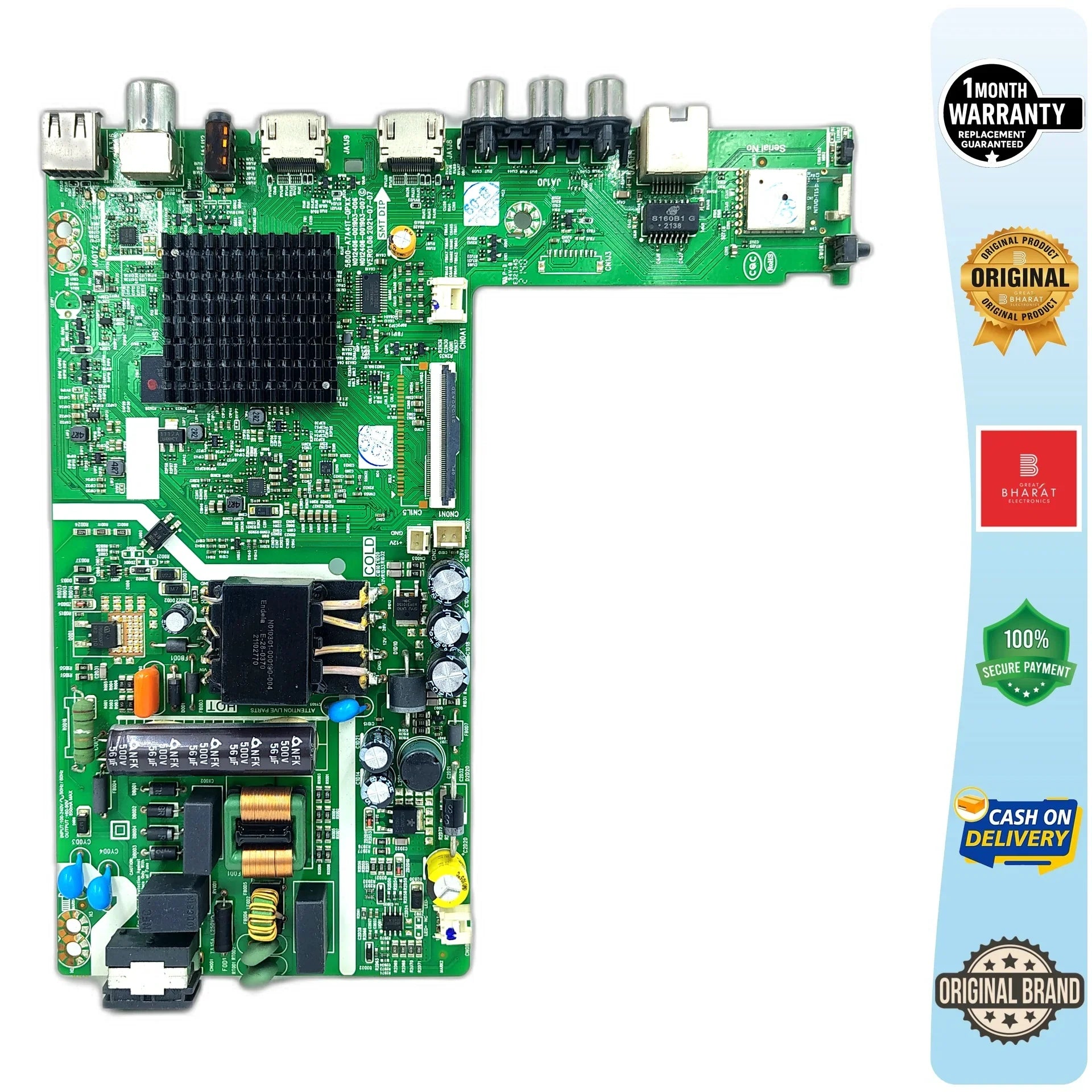 Realme RMV2102 Motherboard – Realme 32 Inch LED TV Main Board Replacement - Great Bharat Electronics