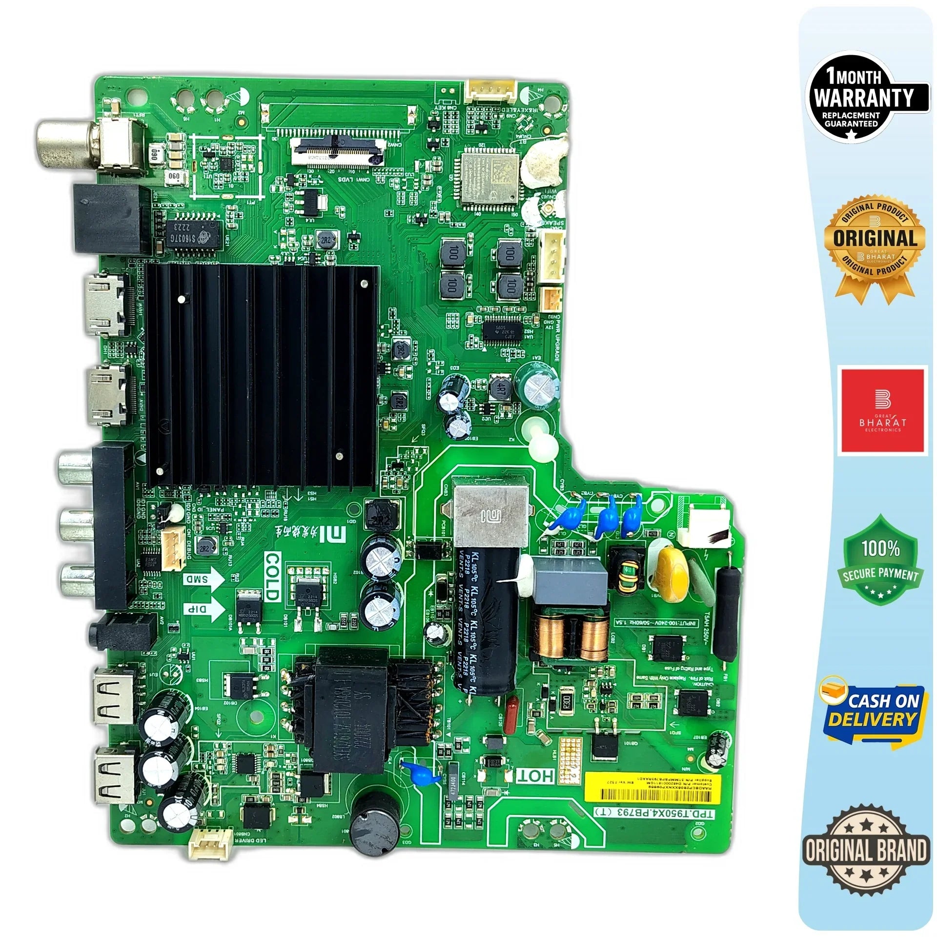 RedMi L32M7-RA Motherboard – RedMi 32 Inch LED TV Main Board Replacement - Great Bharat Electronics