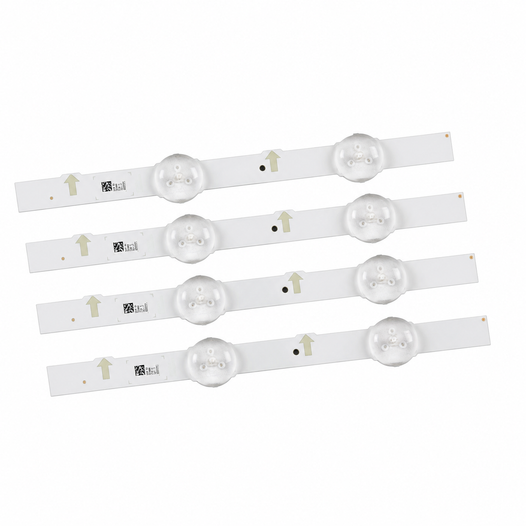 Samsung 43 inch LED TV backlight 4 LED strip lens and marking detail