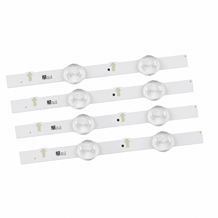 Samsung 43 inch LED TV backlight 4 LED strip lens and marking detail