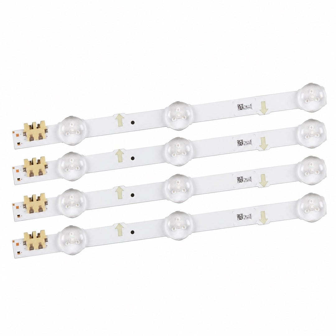 Samsung 43 inch LED TV backlight 7 LED strip connector and lens detail