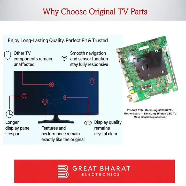 Samsung 55KU6470U Motherboard – Samsung 55 Inch LED TV Main Board Replacement - Great Bharat Electronics