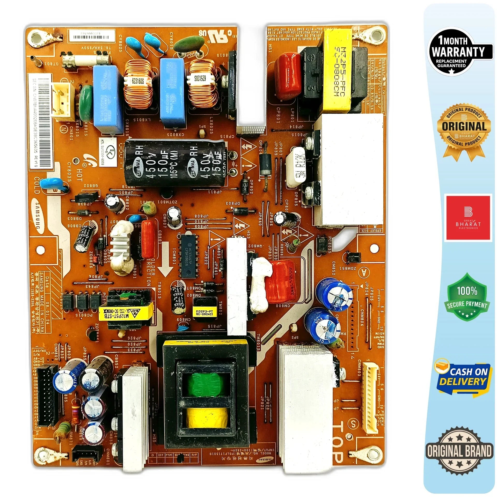 Samsung LA32A650A1R Power Supply Board – Samsung 32 Inch LCD TV SMPS Replacement - Great Bharat Electronics