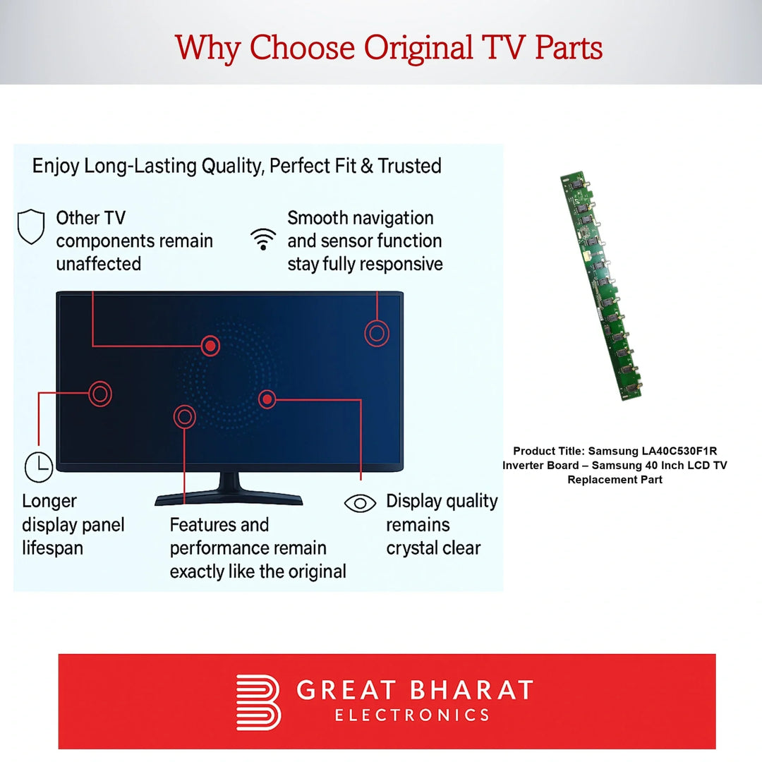 Samsung LA40C530F1R Inverter Board – Samsung 40 Inch LCD TV Replacement Part - Great Bharat Electronics