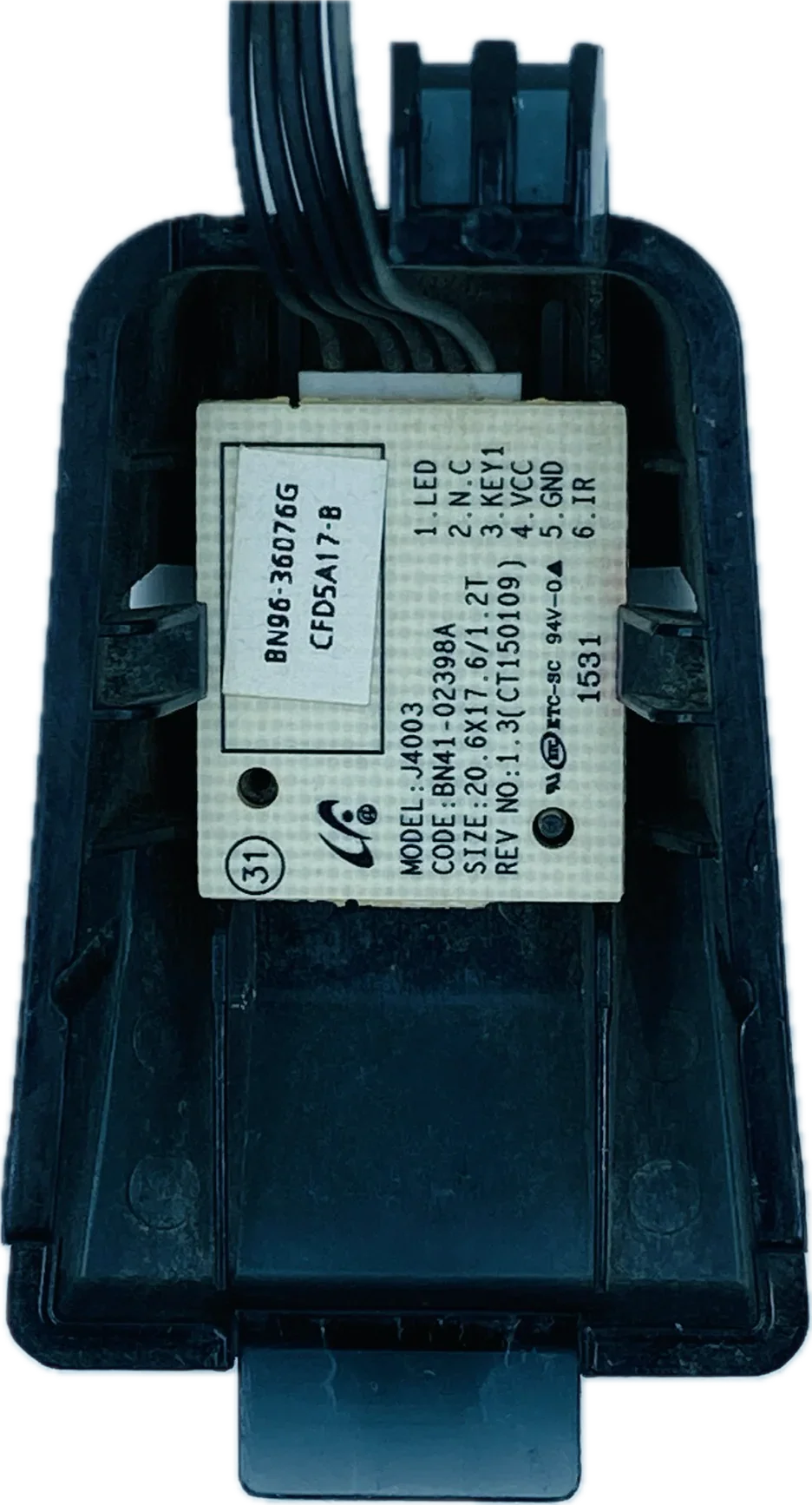 Samsung LED TV IR Sensor (Power Button) for Model UA32K4003AJ - Great Bharat Electronics
