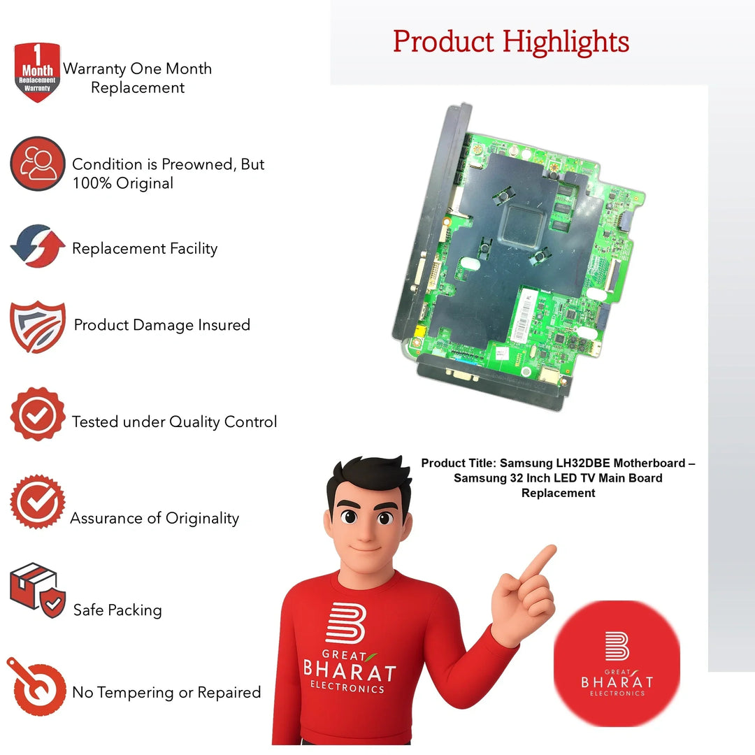 Samsung LH32DBE Motherboard – Samsung 32 Inch LED TV Main Board Replacement - Great Bharat Electronics