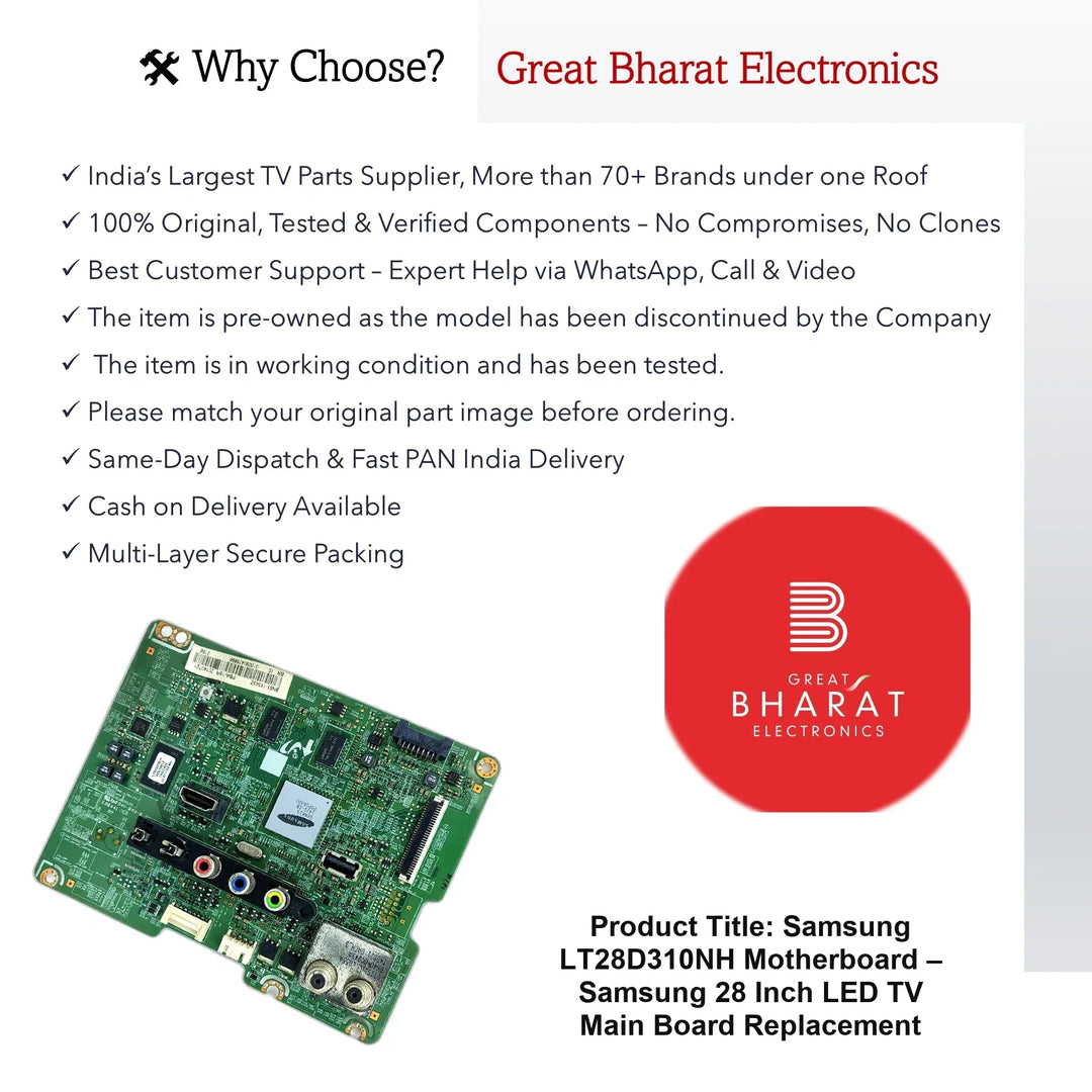 Samsung LT28D310NH Motherboard – Samsung 28 Inch LED TV Main Board Replacement - Great Bharat Electronics