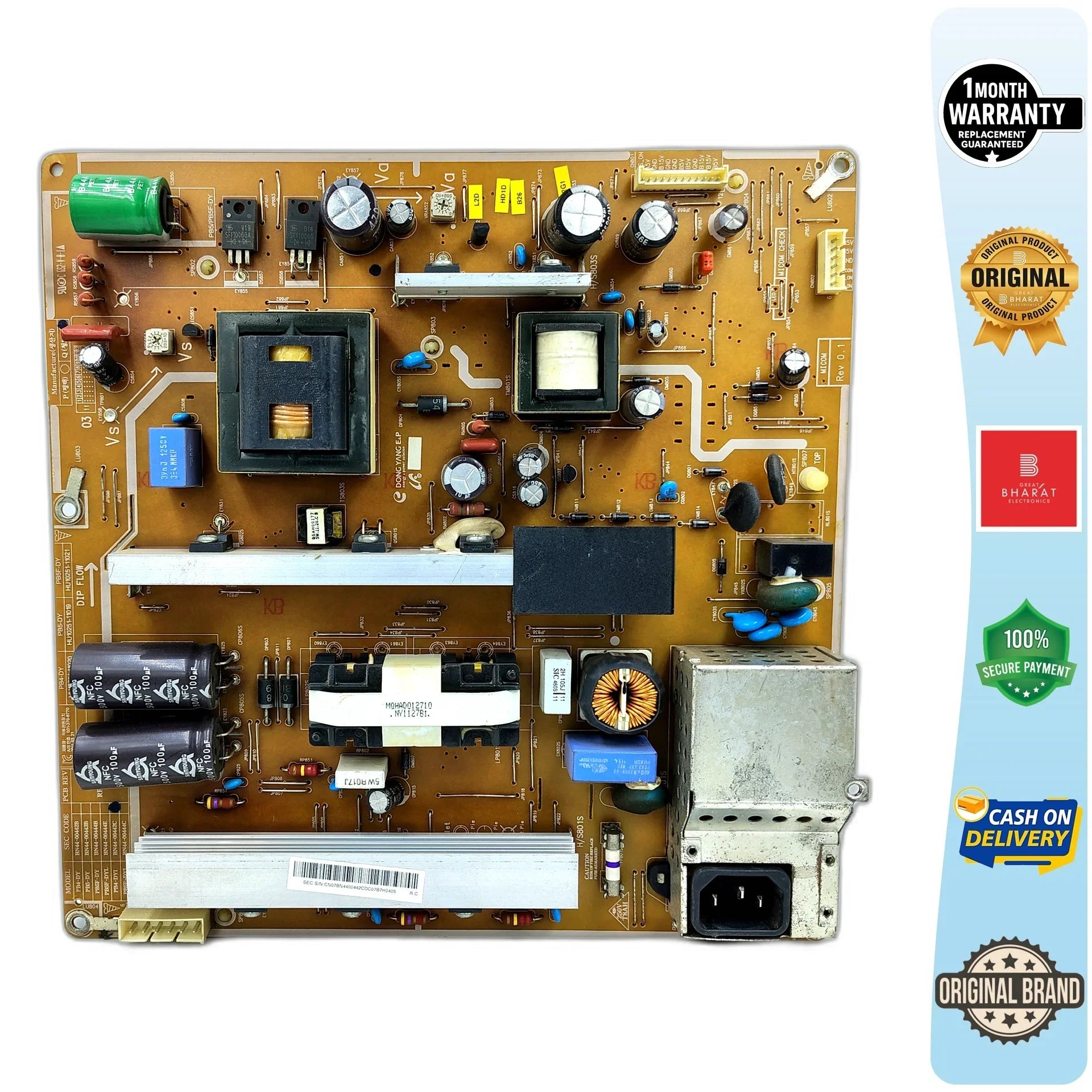 Samsung PS43D450A2 Power Supply Board – Samsung 43 Inch Plasma TV SMPS Replacement - Great Bharat Electronics