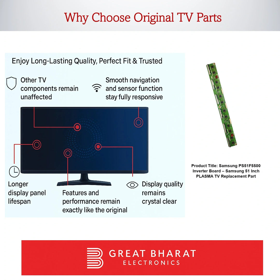 Samsung PS51F5500 Inverter Board – Samsung 51 Inch Plasma TV Replacement Part - Great Bharat Electronics