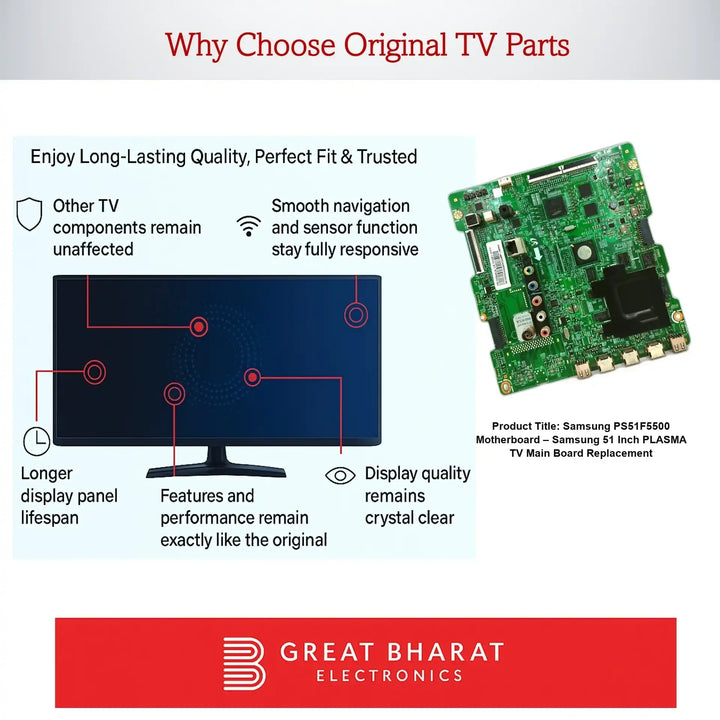 Samsung PS51F5500 Motherboard – Samsung 51 Inch Plasma TV Main Board Replacement - Great Bharat Electronics