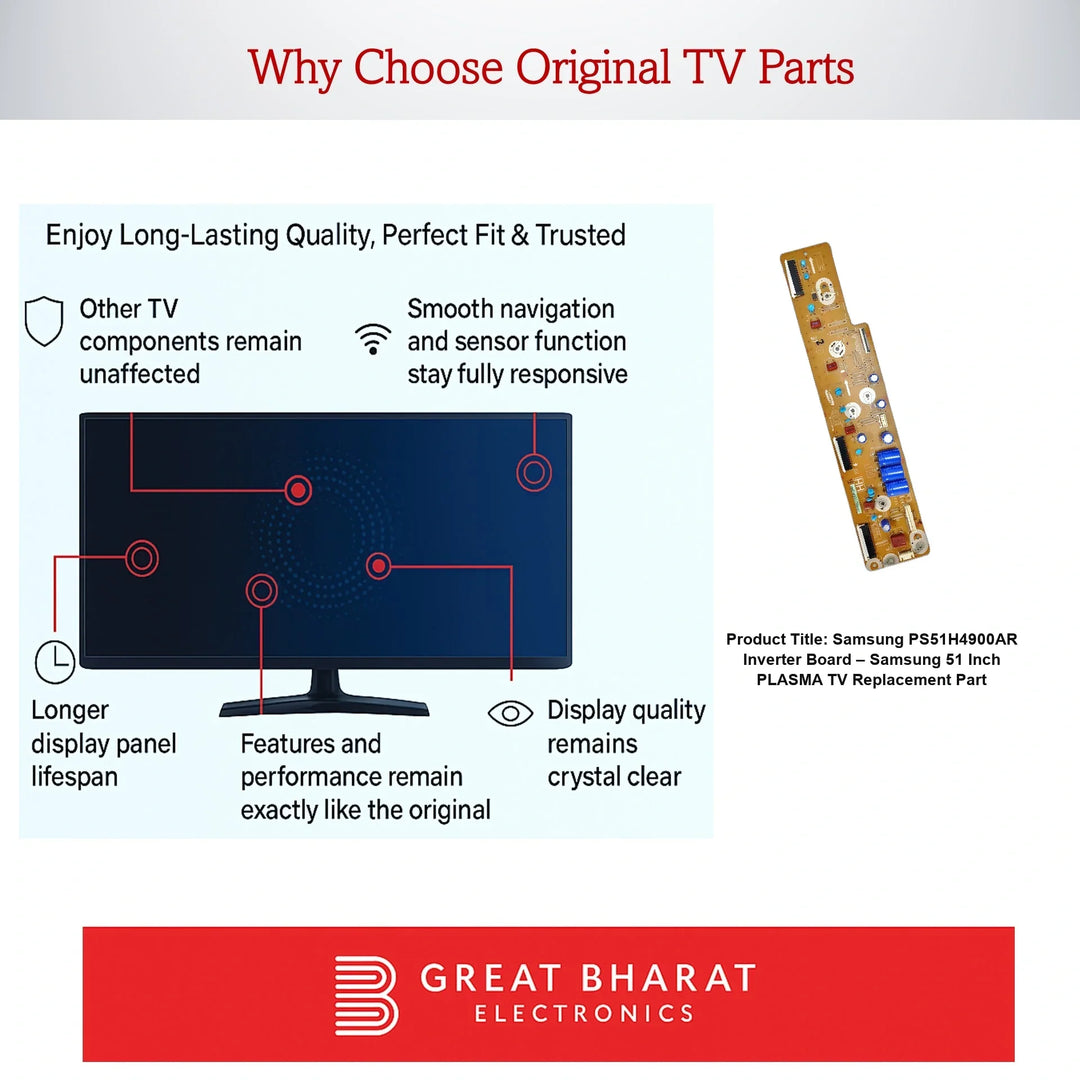 Samsung PS51H4900AR Inverter Board – Samsung 51 Inch Plasma TV Replacement Part - Great Bharat Electronics
