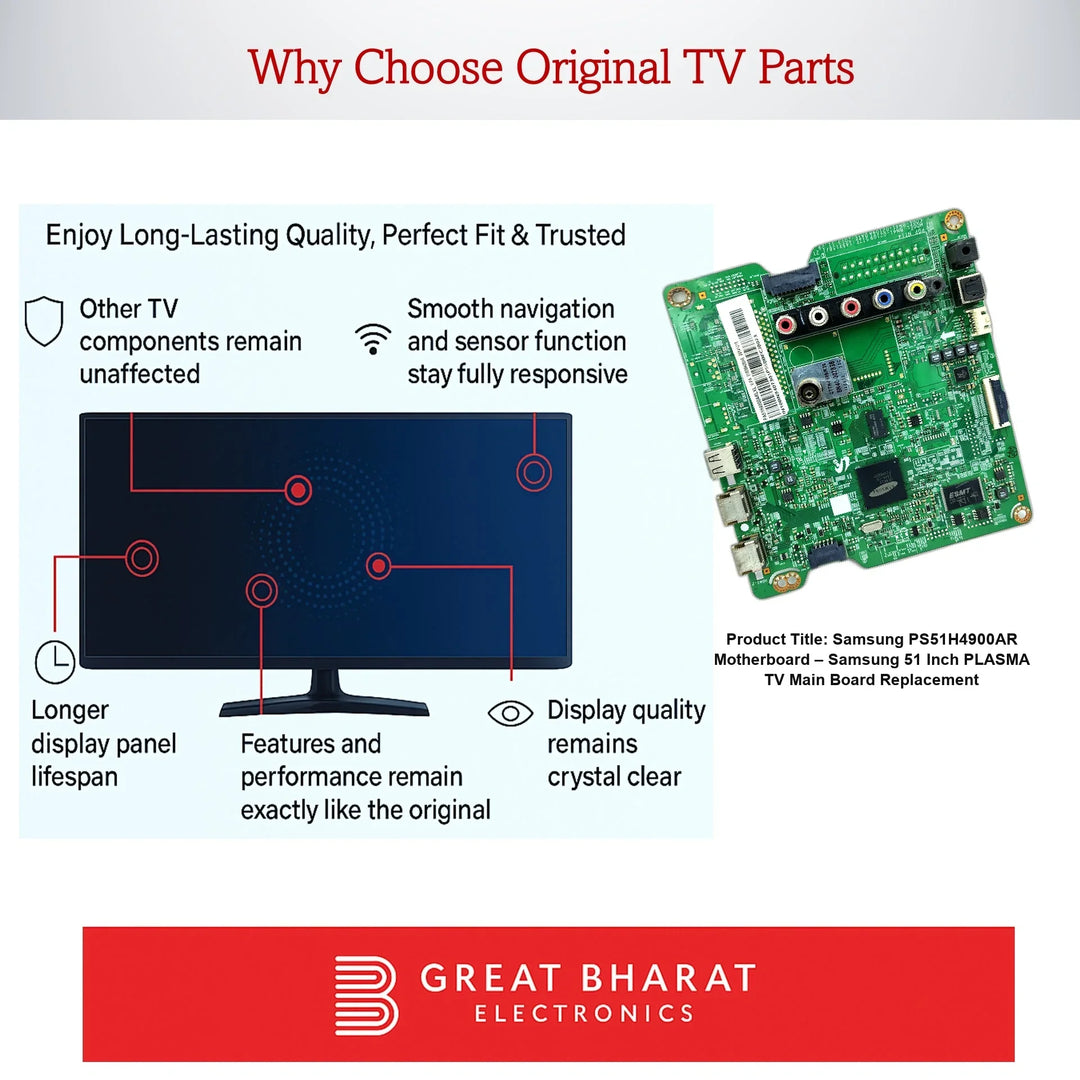 Samsung PS51H4900AR Motherboard – Samsung 51 Inch Plasma TV Main Board Replacement - Great Bharat Electronics