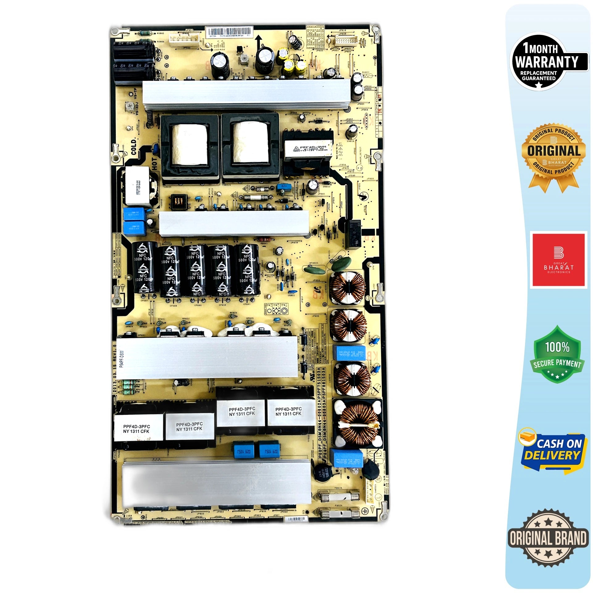 Samsung PS64F8500AR Power Supply Board – Original Samsung 64 Inch Plasma TV SMPS - Great Bharat Electronics