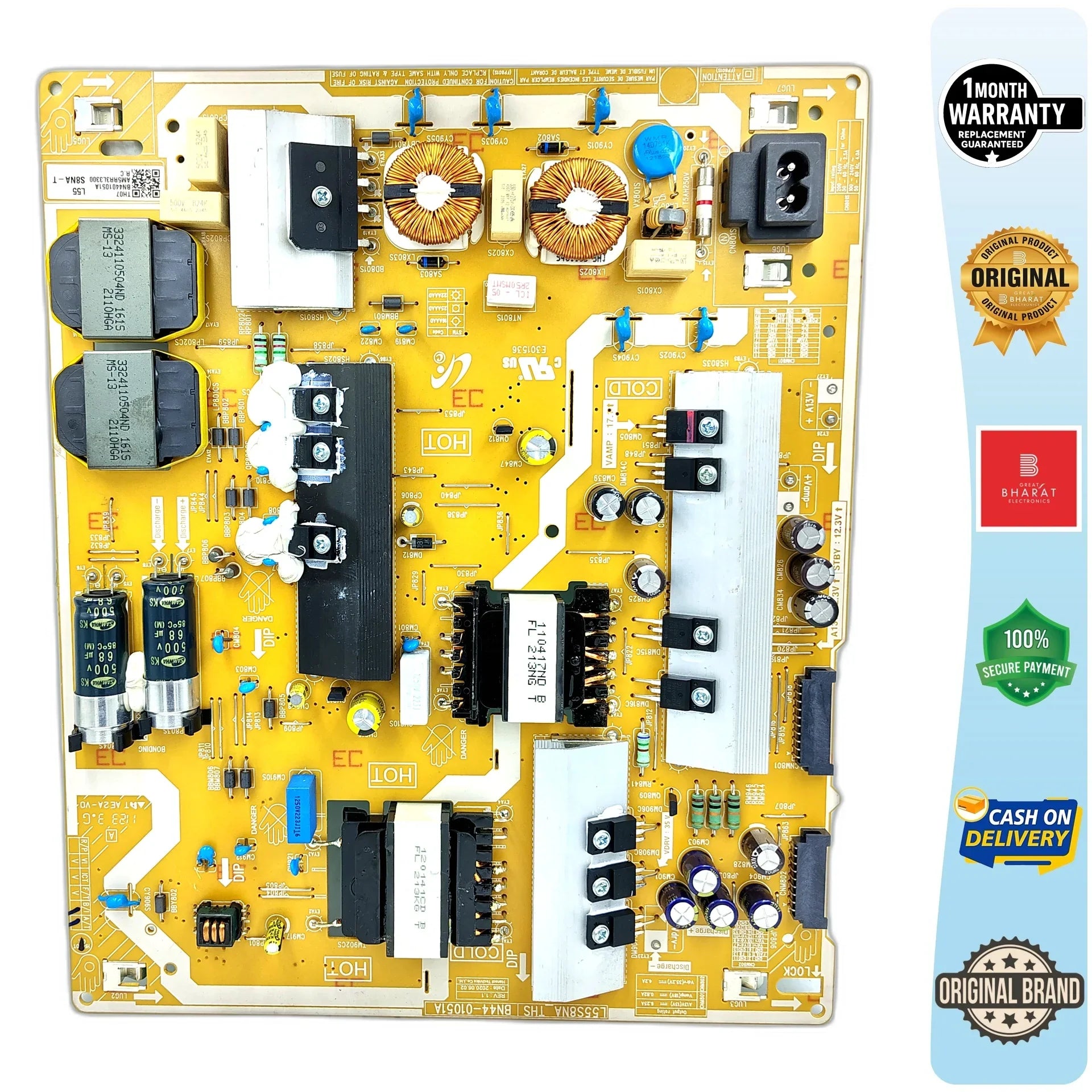 Samsung QA50Q80AAKLXL Power Supply Board – Samsung 50 Inch LED TV SMPS Replacement - Great Bharat Electronics