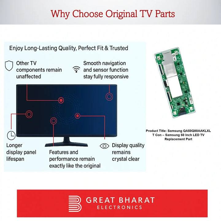 Samsung QA50Q80AAKLXL T-Con Board – Samsung 50 Inch LED TV Replacement Part - Great Bharat Electronics