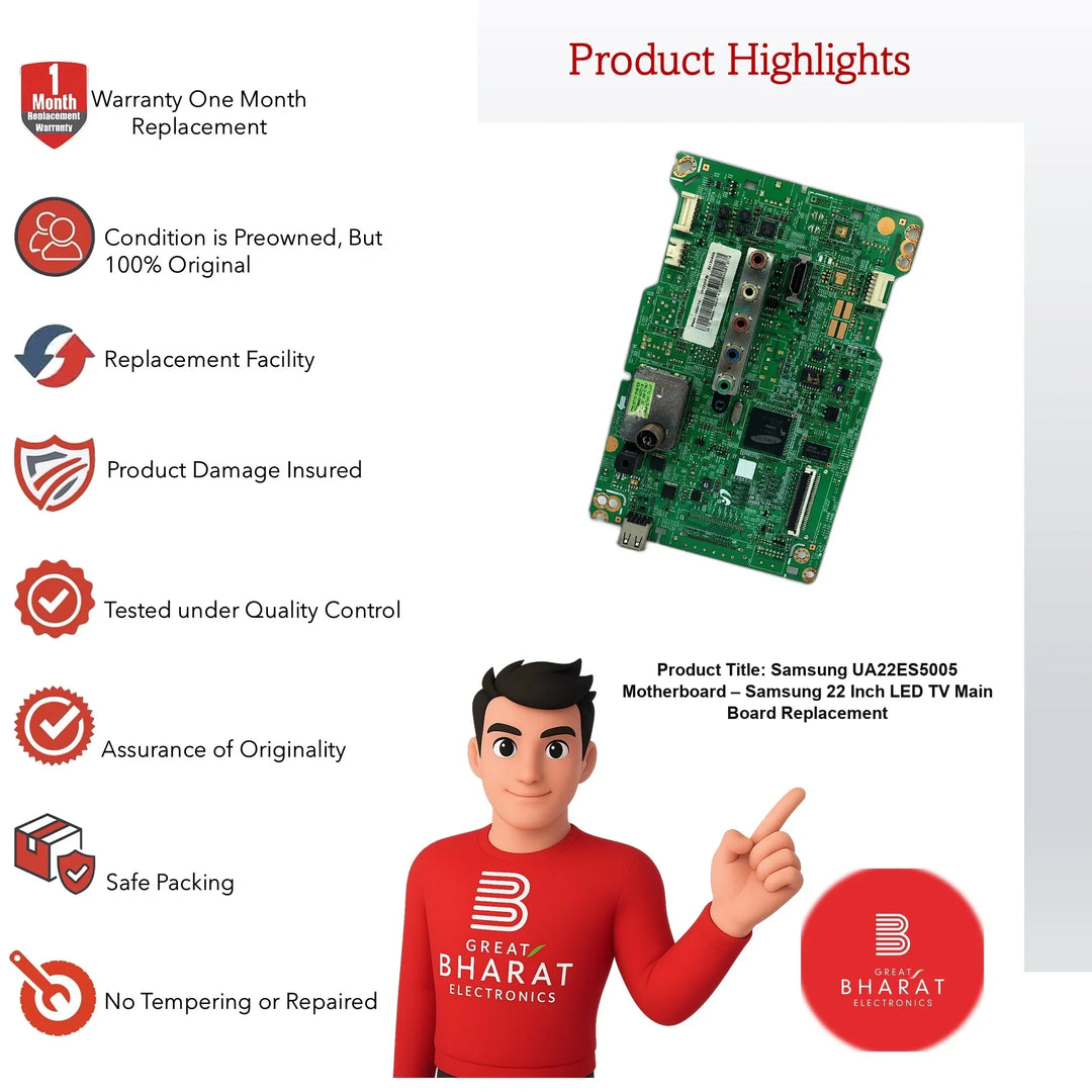 Samsung UA22ES5005 Motherboard – Samsung 22 Inch LED TV Main Board Replacement - Great Bharat Electronics