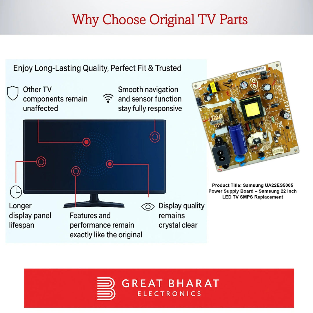 Samsung UA22ES5005 Power Supply Board – Samsung 22 Inch LED TV SMPS Replacement - Great Bharat Electronics