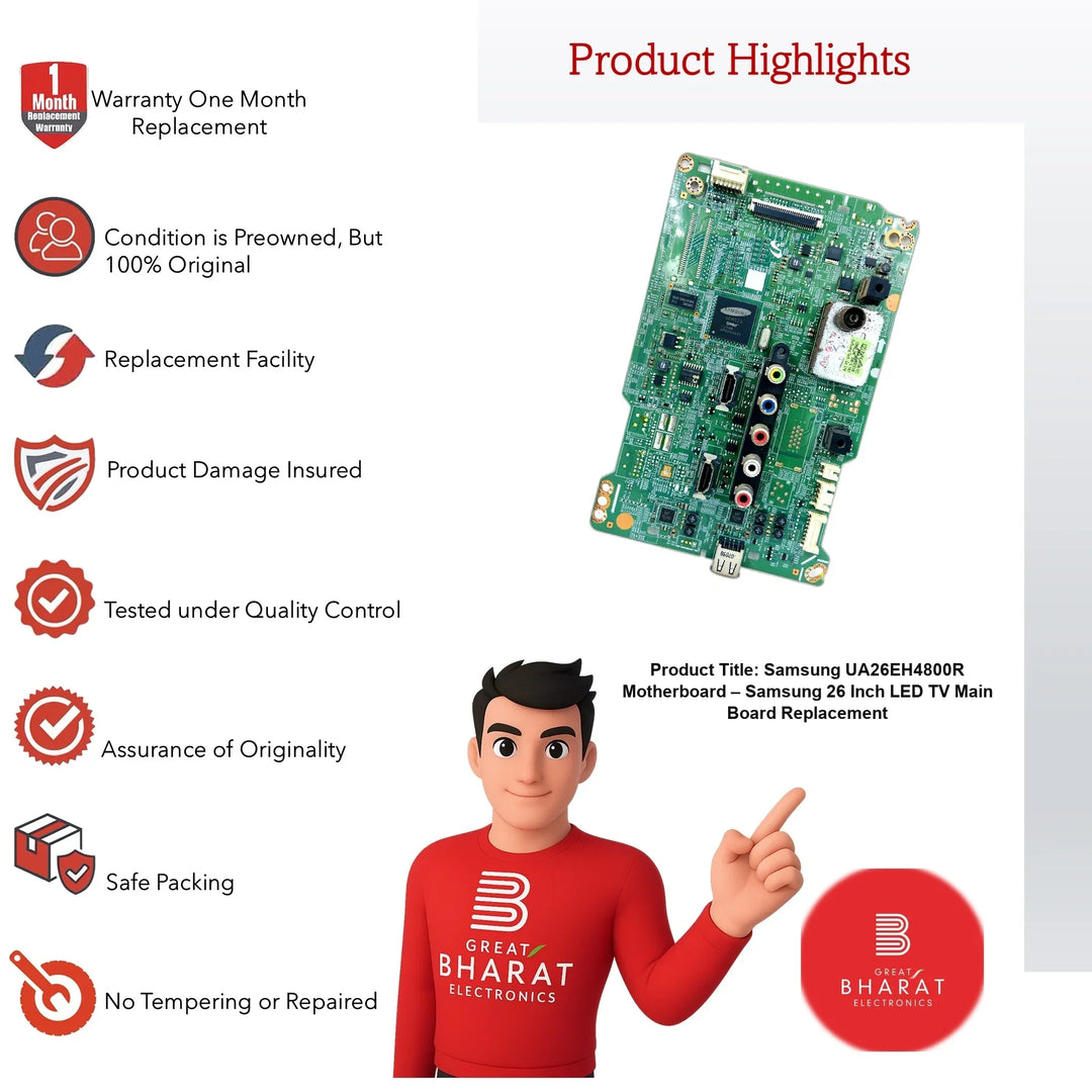 Samsung UA26EH4800R Motherboard – Samsung 26 Inch LED TV Main Board Replacement - Great Bharat Electronics