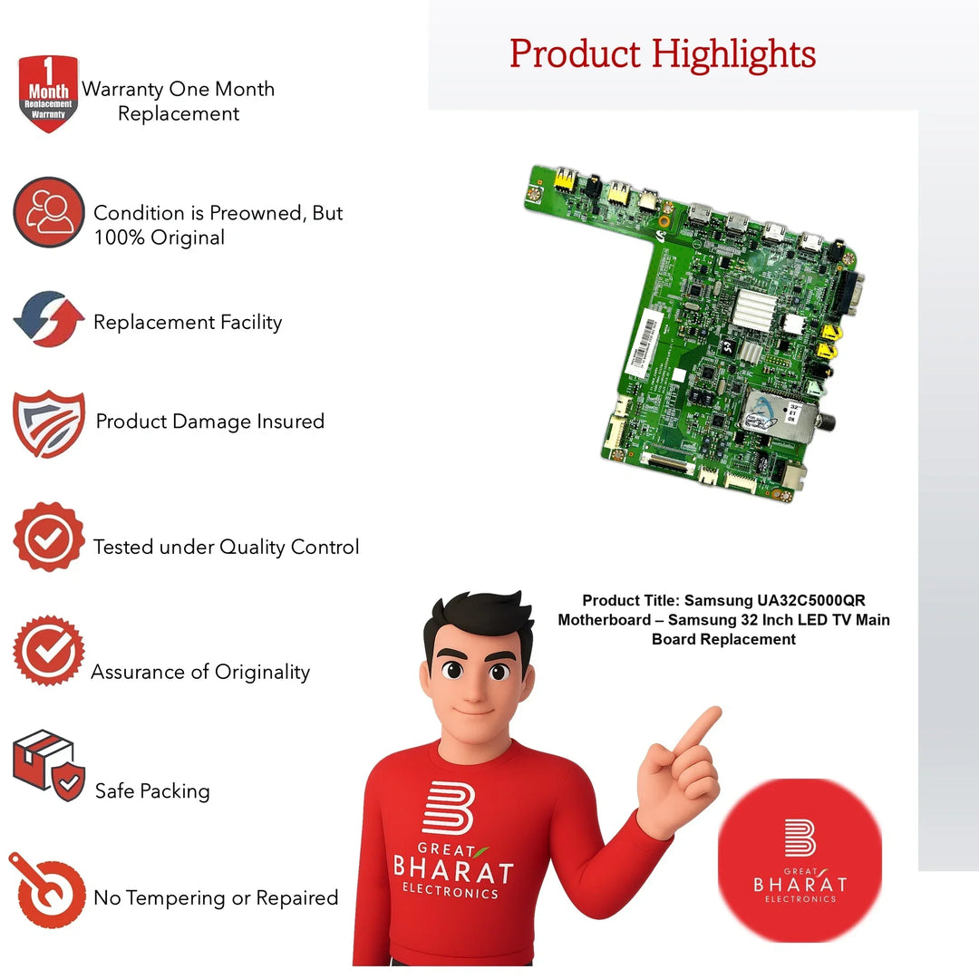 Samsung UA32C5000QR Motherboard – Samsung 32 Inch LED TV Main Board Replacement - Great Bharat Electronics