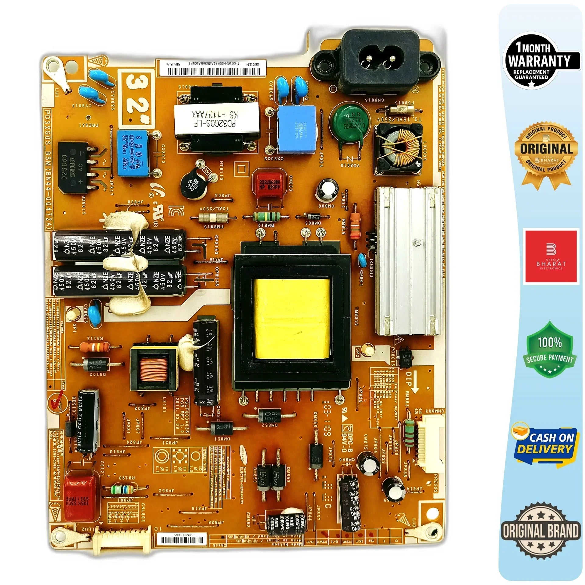 Samsung UA32D4003B Power Supply Board – Samsung 32 Inch LED TV SMPS Replacement - Great Bharat Electronics