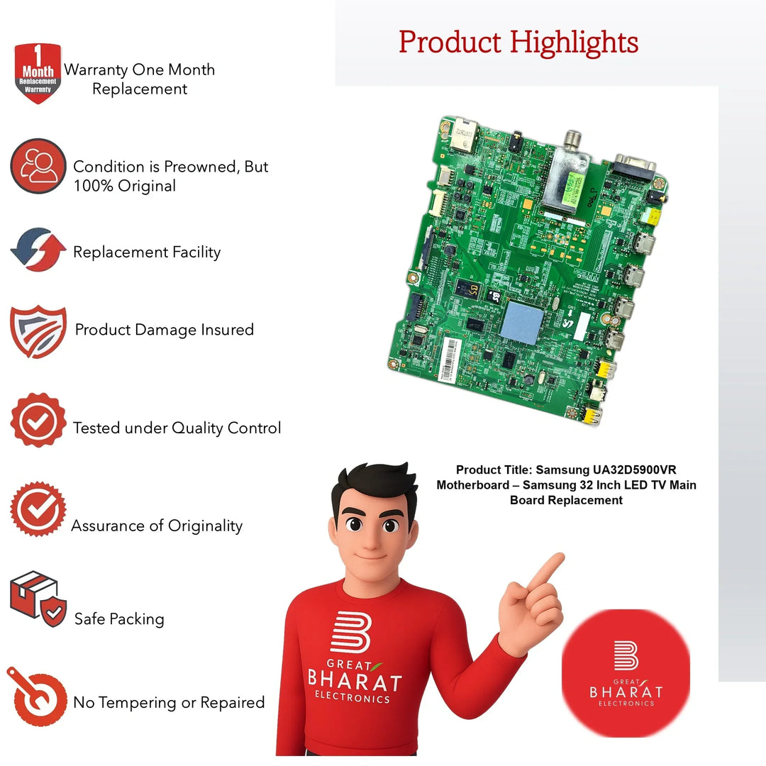 Samsung UA32D5900VR Motherboard – Samsung 32 Inch LED TV Main Board Replacement - Great Bharat Electronics