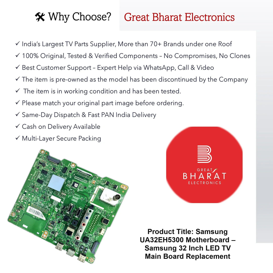 Samsung UA32EH5300 Motherboard – Samsung 32 Inch LED TV Main Board Replacement - Great Bharat Electronics