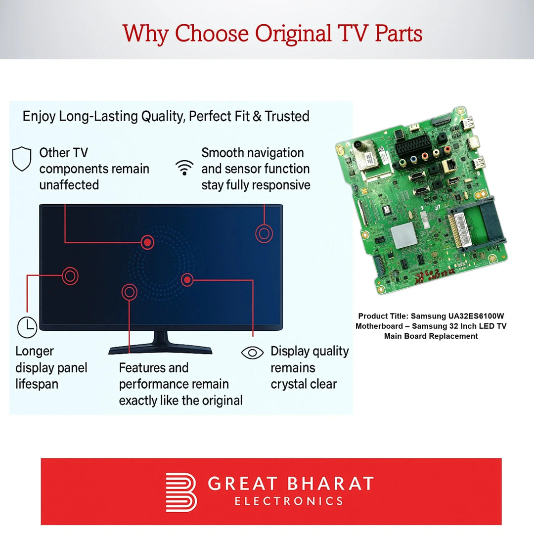 Samsung UA32ES6100W Motherboard – Samsung 32 Inch LED TV Main Board Replacement - Great Bharat Electronics