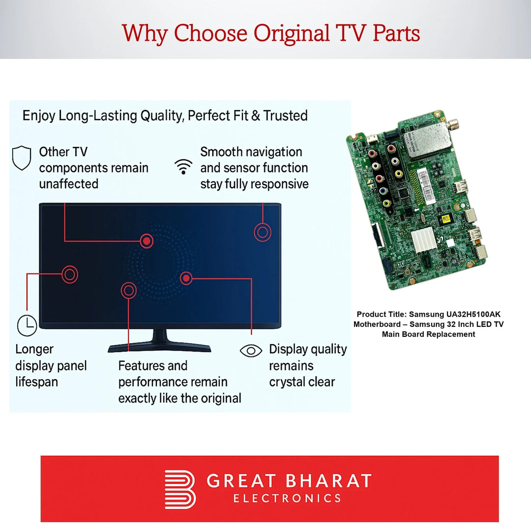 Samsung UA32H5100AK Motherboard – Samsung 32 Inch LED TV Main Board Replacement - Great Bharat Electronics