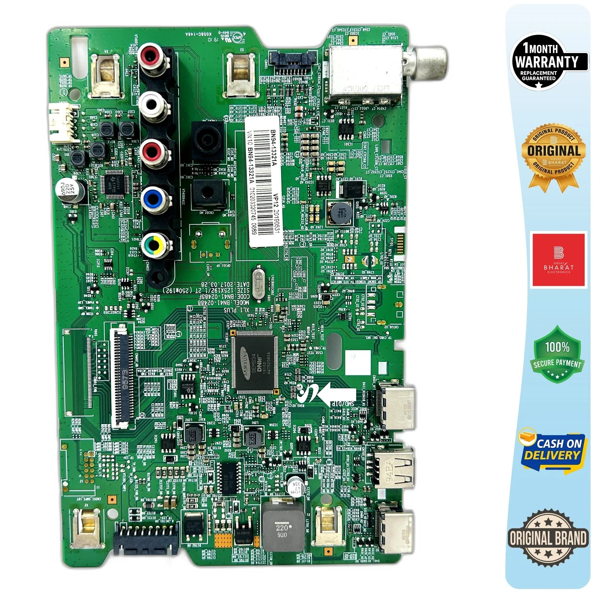 Samsung UA32N4010ARLXL Motherboard – Samsung 32 Inch LED TV Main Board Replacement - Great Bharat Electronics