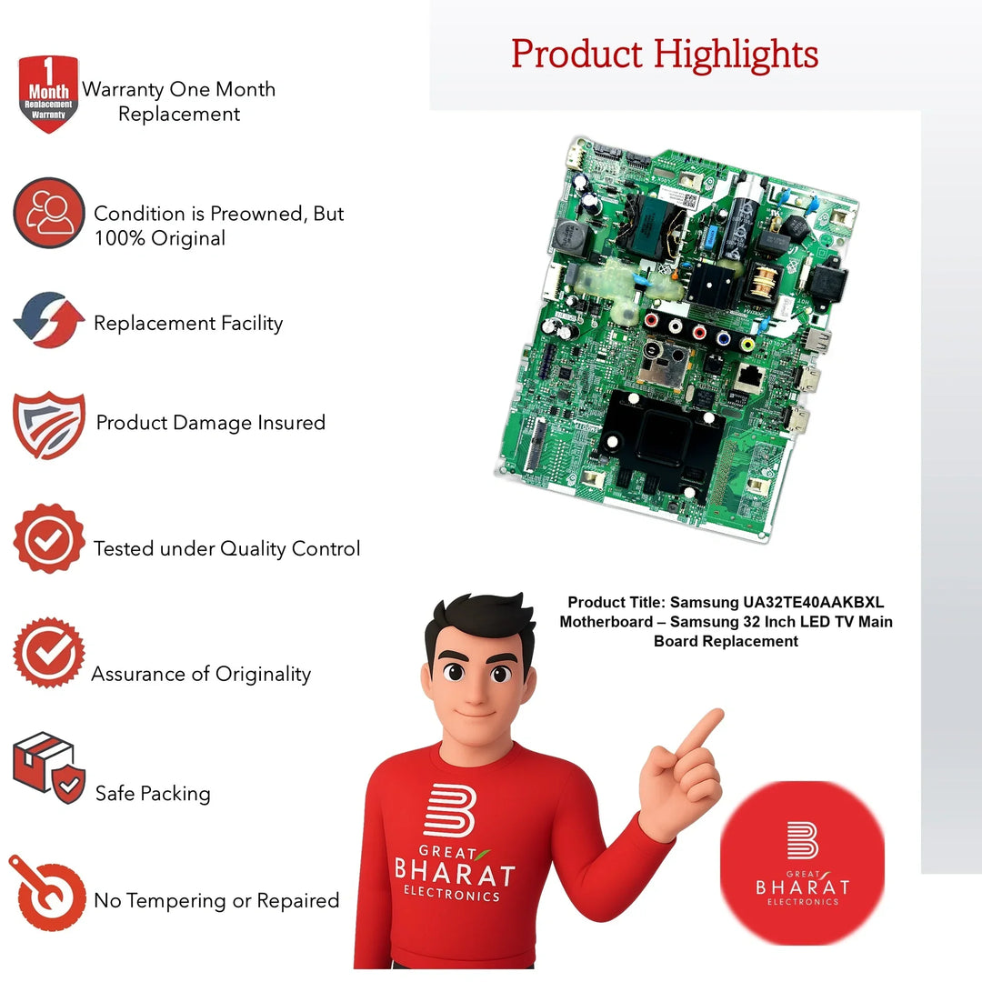 Samsung UA32TE40AAKBXL Motherboard – Samsung 32 Inch LED TV Main Board Replacement - Great Bharat Electronics