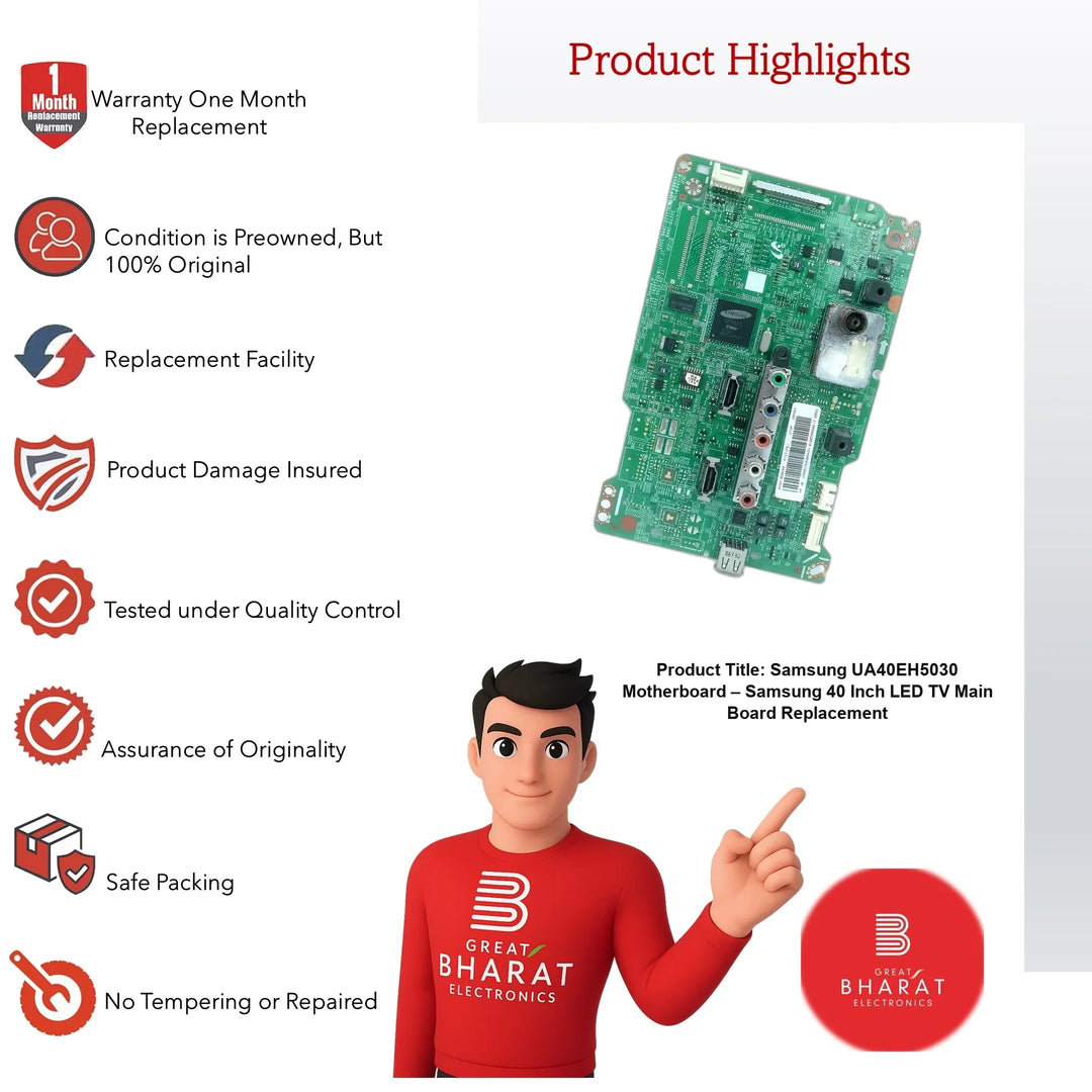 Samsung UA40EH5030 Motherboard – Samsung 40 Inch LED TV Main Board Replacement - Great Bharat Electronics