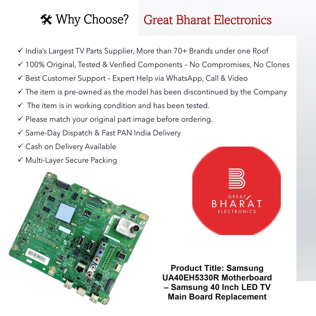 Samsung UA40EH5330R Motherboard – Samsung 40 Inch LED TV Main Board Replacement - Great Bharat Electronics
