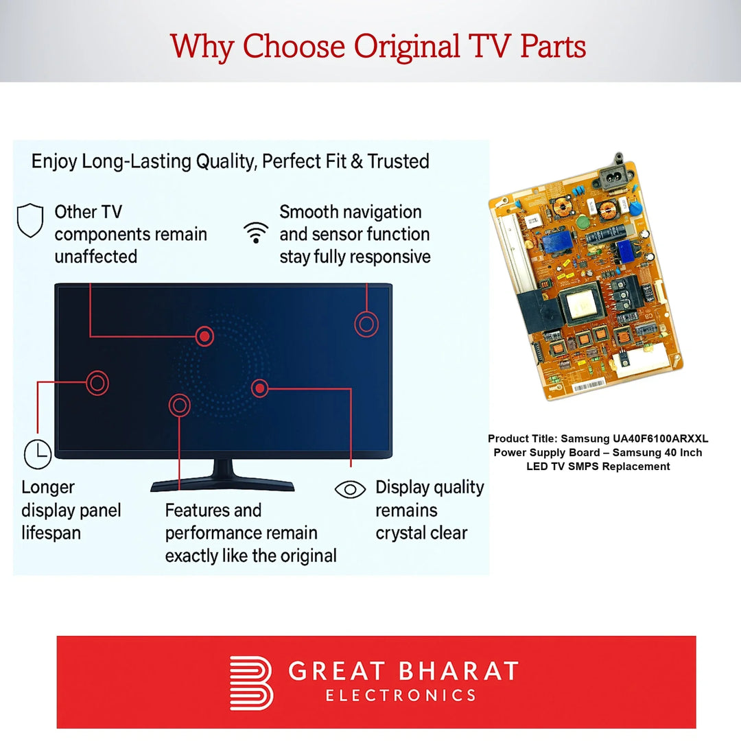 Samsung UA40F6100ARXXL Power Supply Board – Samsung 40 Inch LED TV SMPS Replacement - Great Bharat Electronics