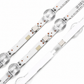 Close-up of Samsung UA40J5200AW LED backlight strip connectors and LED lenses