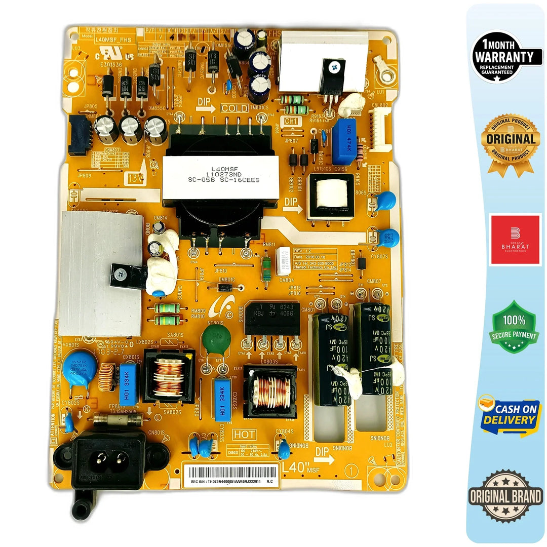 Samsung UA40J5500AR Power Supply Board – Samsung 40 Inch LED TV SMPS Replacement - Great Bharat Electronics