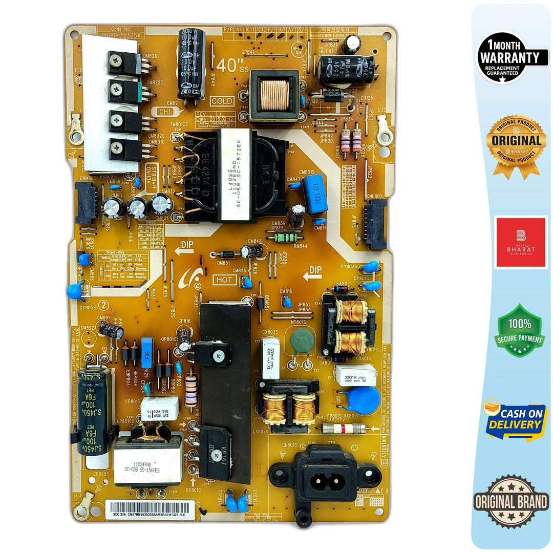 Samsung UA40JU6000K Power Supply Board – Samsung 40 Inch LED TV SMPS Replacement - Great Bharat Electronics