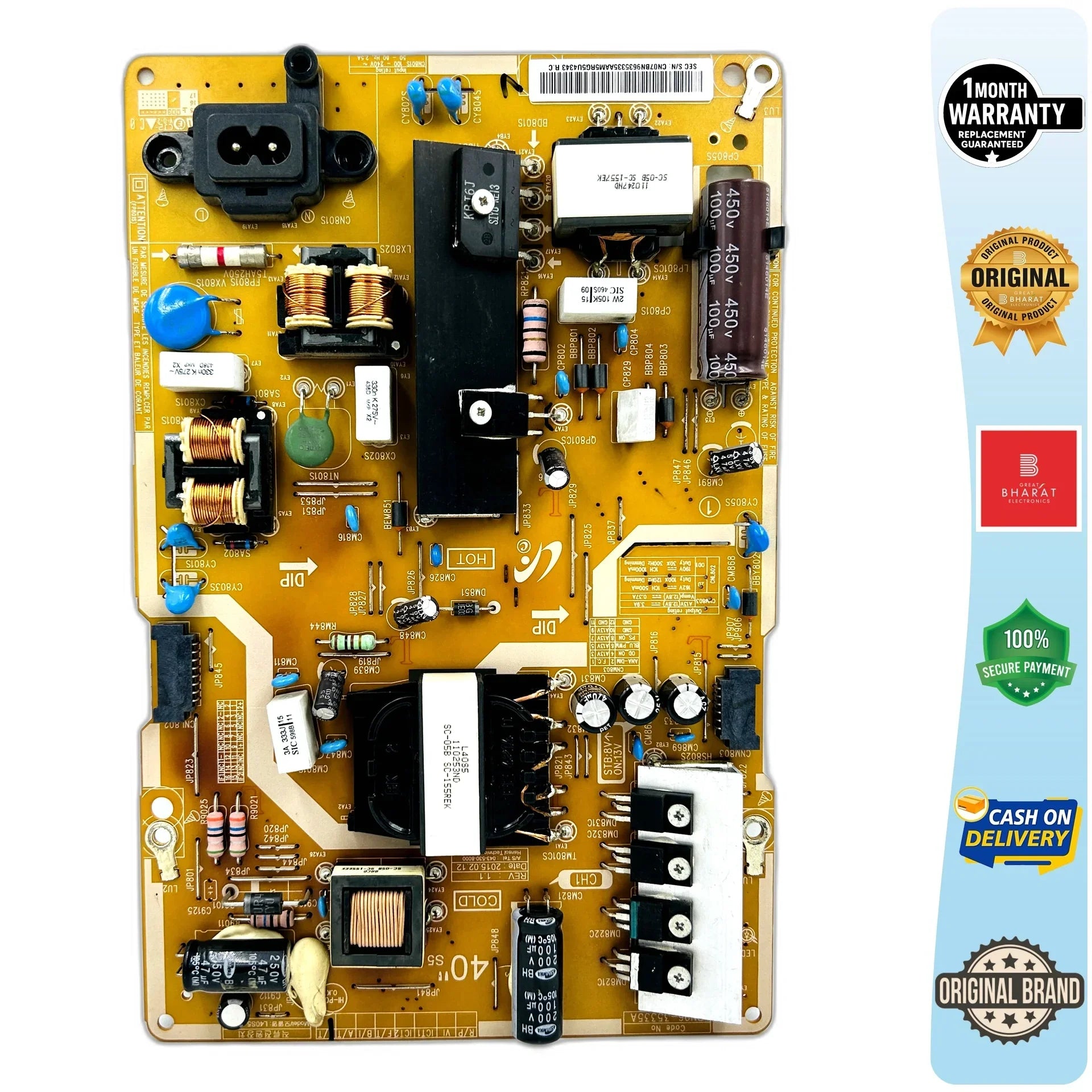 Samsung UA40JU6400FXZA Power Supply Board – Samsung 40 Inch LED TV SMPS Replacement - Great Bharat Electronics