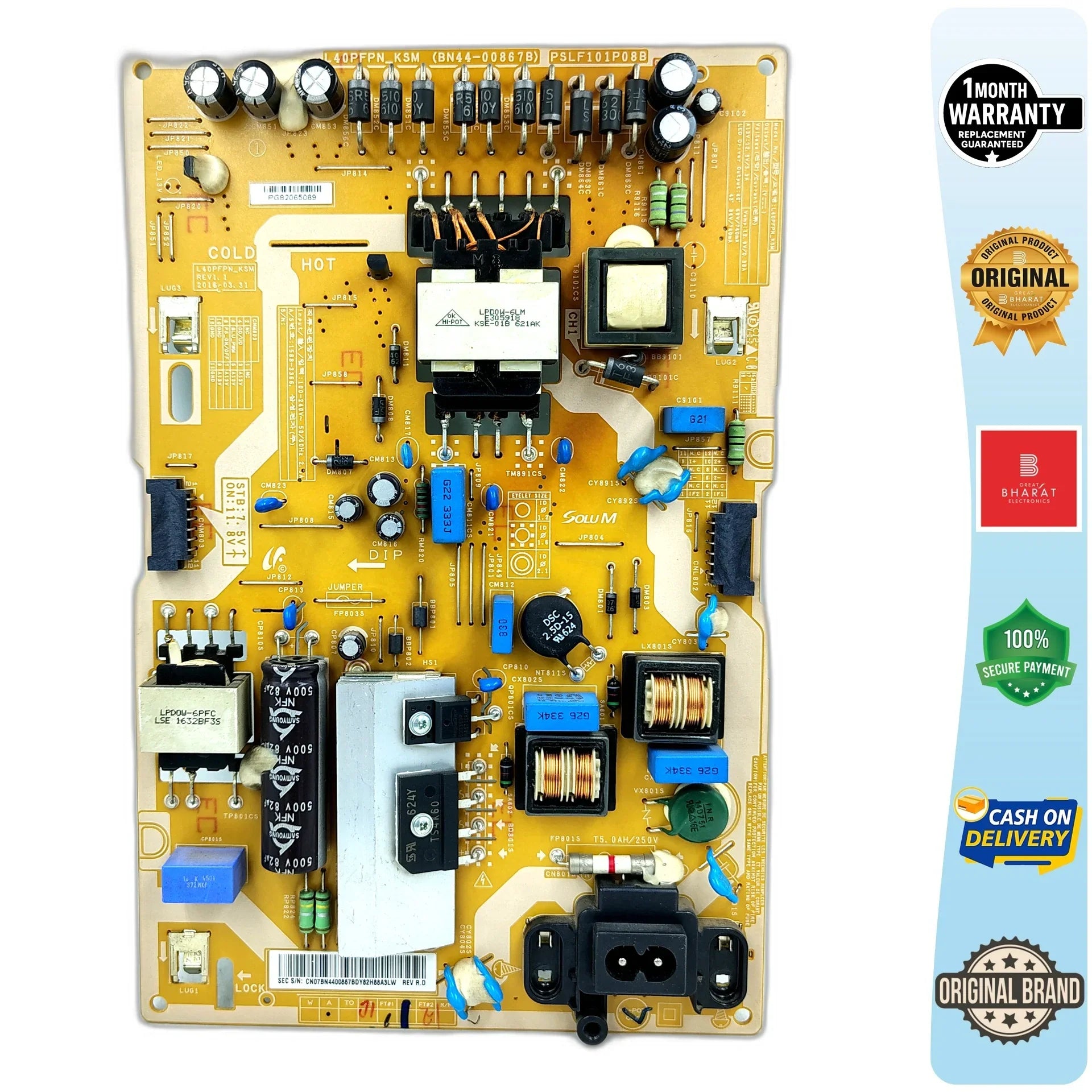 Samsung UA43K4300AR Power Supply Board – Samsung 43 Inch LED TV SMPS Replacement - Great Bharat Electronics