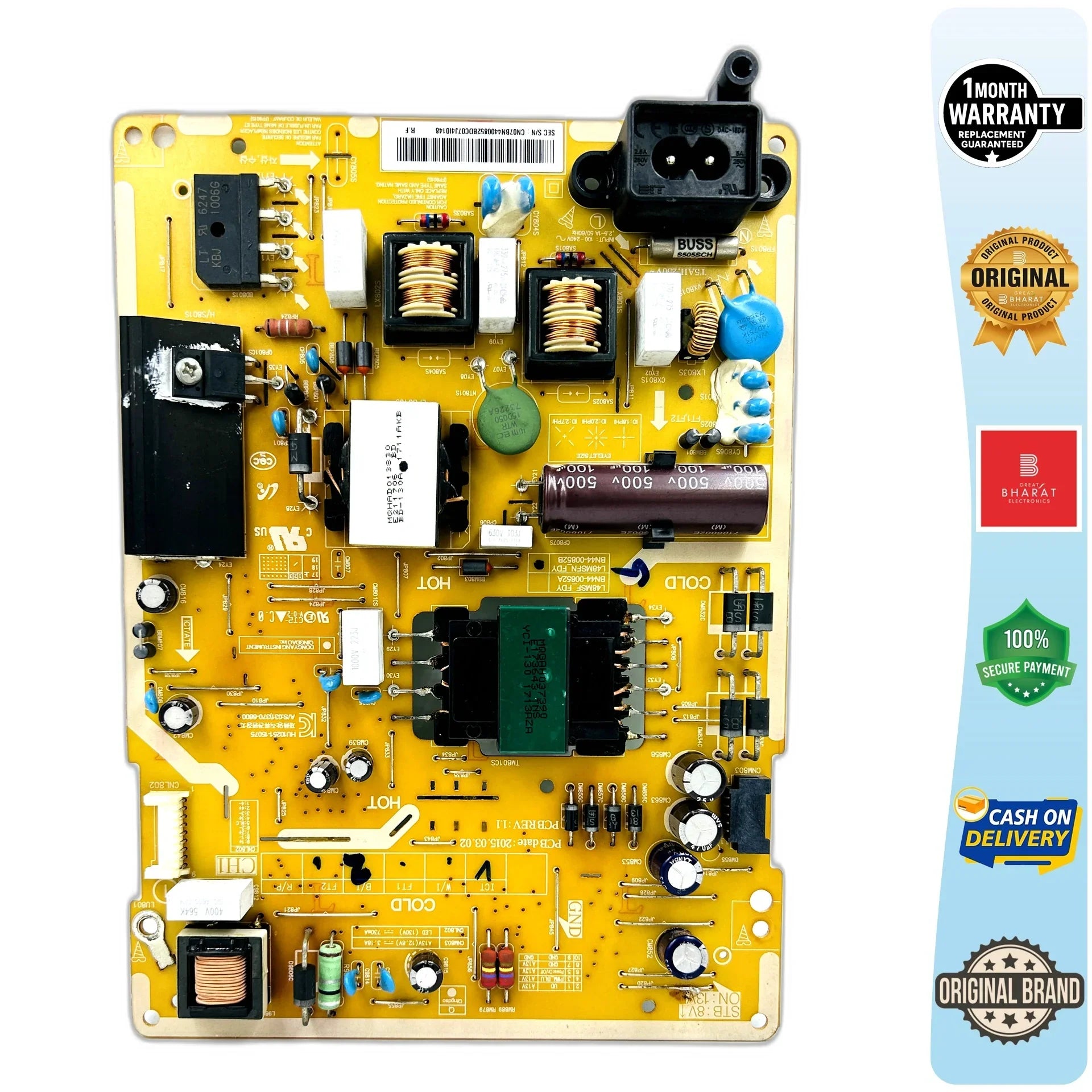 Samsung UA43M5100AKXXL Power Supply Board – Samsung 43 Inch LED TV SMPS Replacement - Great Bharat Electronics