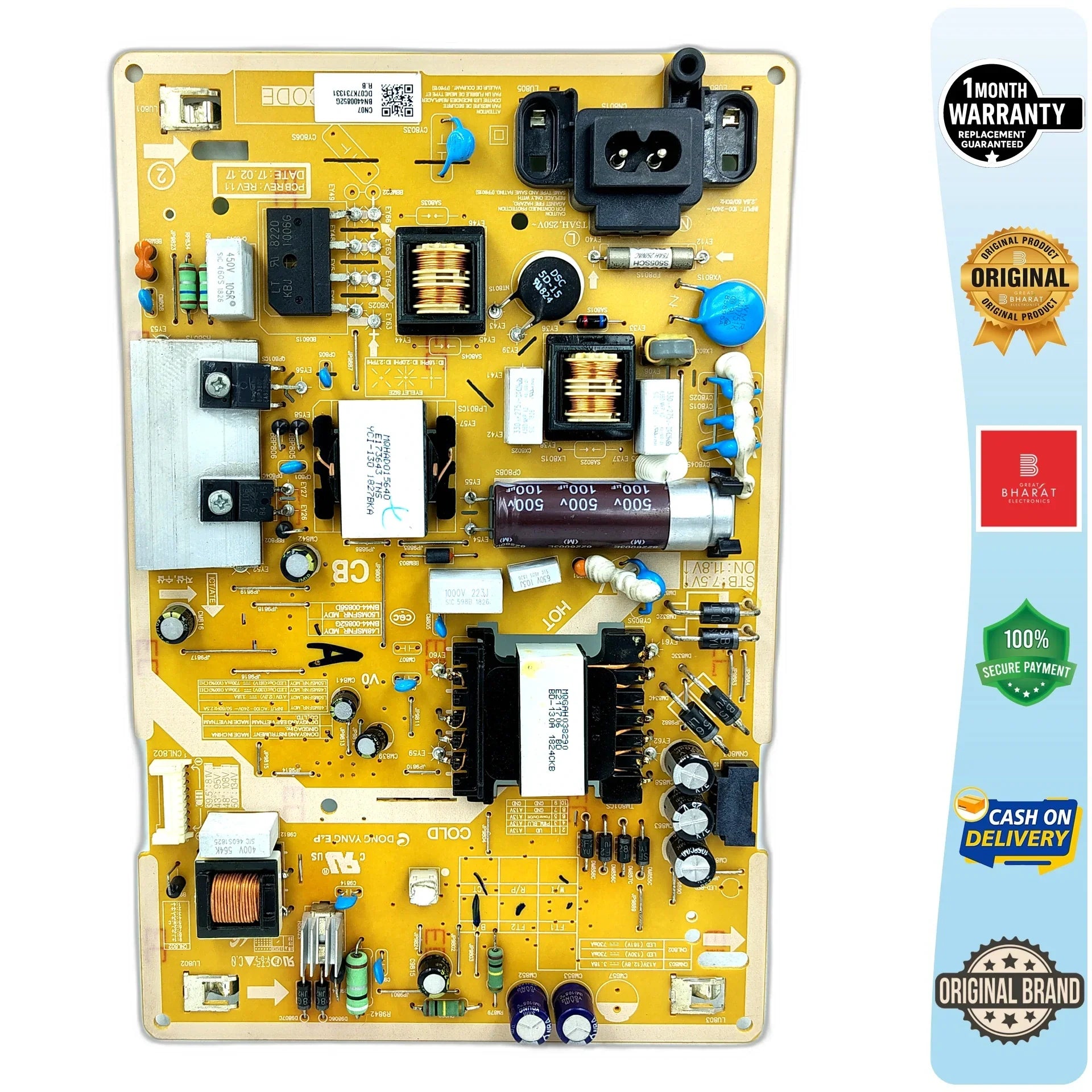 Samsung UA43N5100AR Power Supply Board – Samsung 43 Inch LED TV SMPS Replacement - Great Bharat Electronics