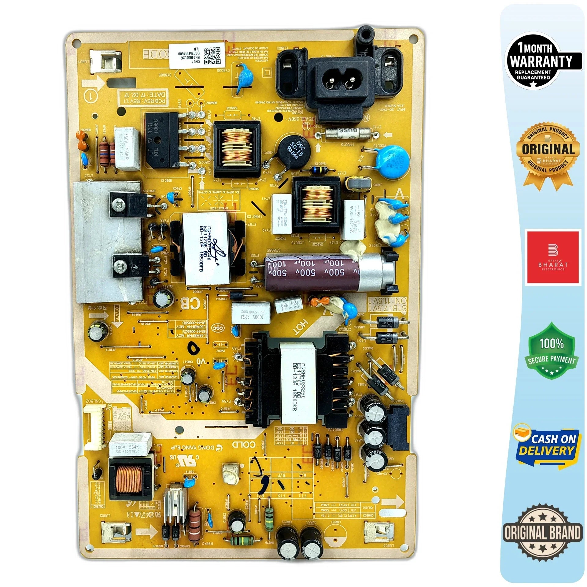 Samsung UA43N5300 Power Supply Board – Samsung 43 Inch LCD TV SMPS Replacement - Great Bharat Electronics