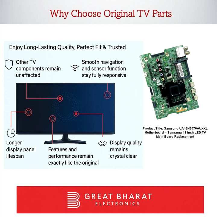 Samsung UA43N5470AUXXL Motherboard – Samsung 43 Inch LED TV Main Board Replacement - Great Bharat Electronics
