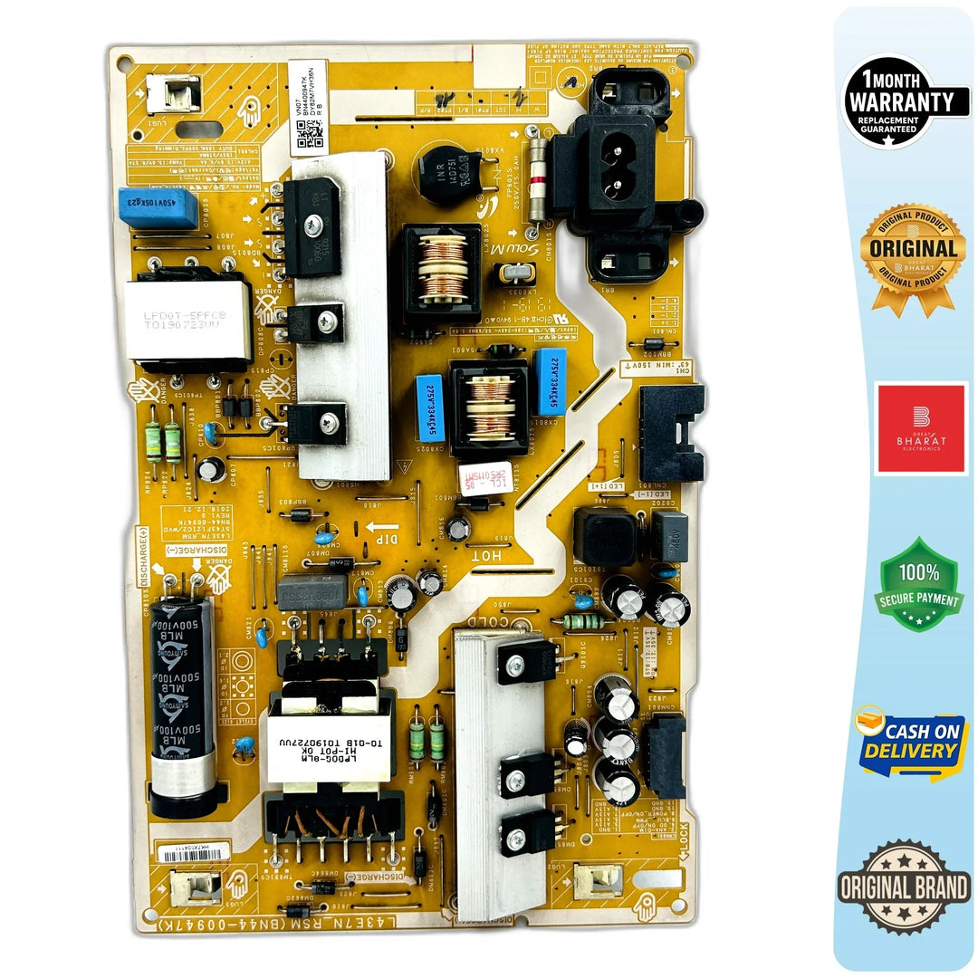 Samsung UA43RU7470UXXL Power Supply Board – Samsung 43 Inch LED TV SMPS Replacement - Great Bharat Electronics