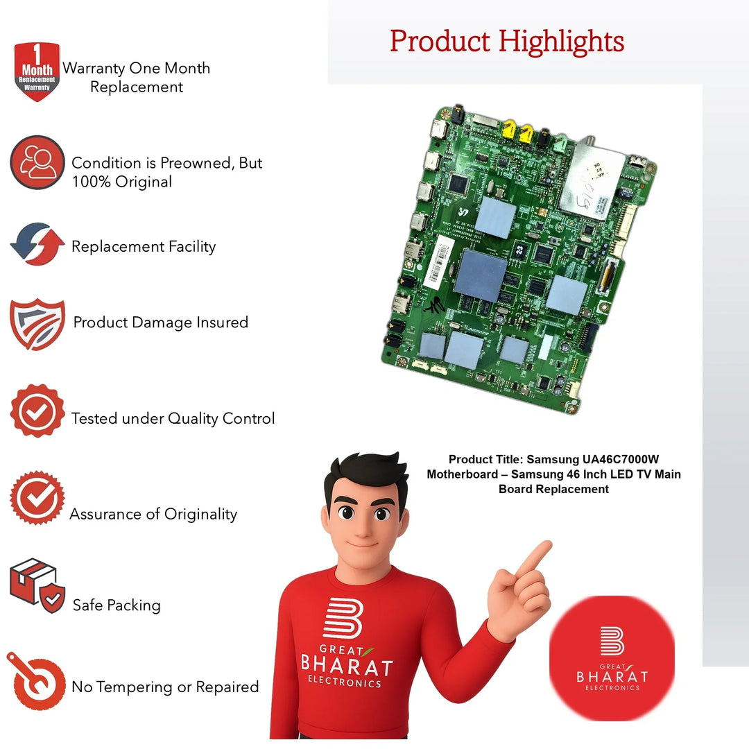 Samsung UA46C7000W Motherboard – Samsung 46 Inch LED TV Main Board Replacement - Great Bharat Electronics